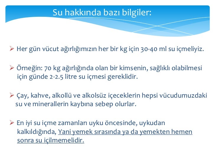 Neden su içmeliyiz Neden su içmeliyiz